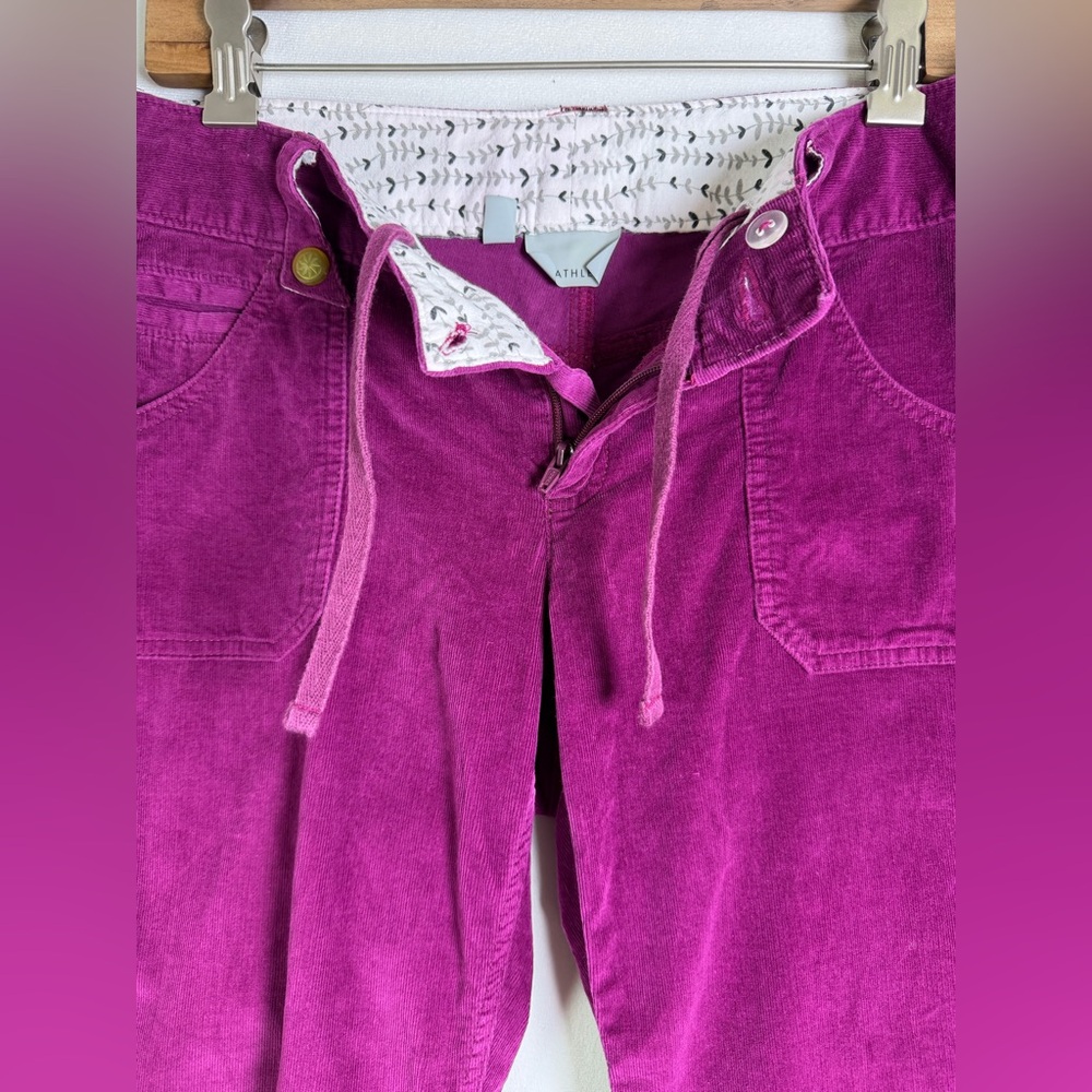 Athleta Women’s Loveland Corduroy Pant Raspberry Low Rise Stretch Cord Size 6P - Picture 4 of 12